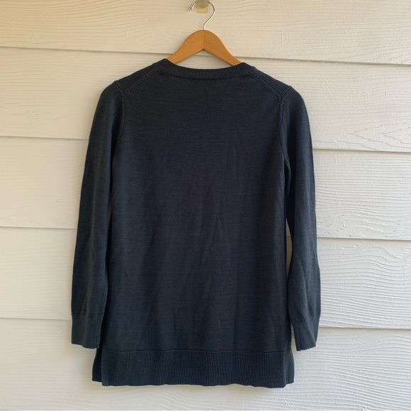 Banana Republic knit pullover sweater top size small crew neck dark gray - Picture 7 of 11